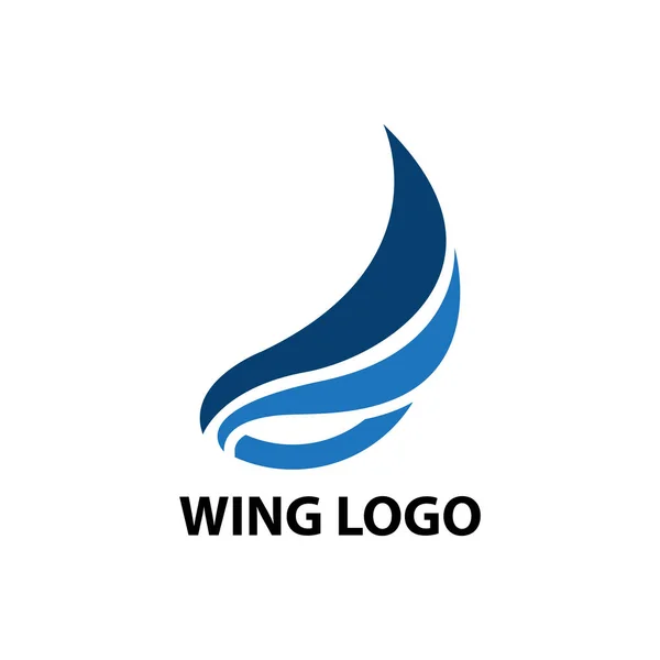 Wings Logo Vector Design Template Inglés Entrega Negocio Carga Éxito — Vector de stock