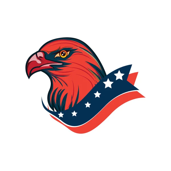 Modelo Conceito Design Logotipo Cabeça Águia Americana —  Vetores de Stock