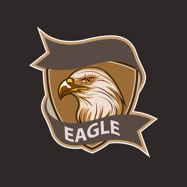 American Eagle Head Logo Design Concept Template — Stock Vector
