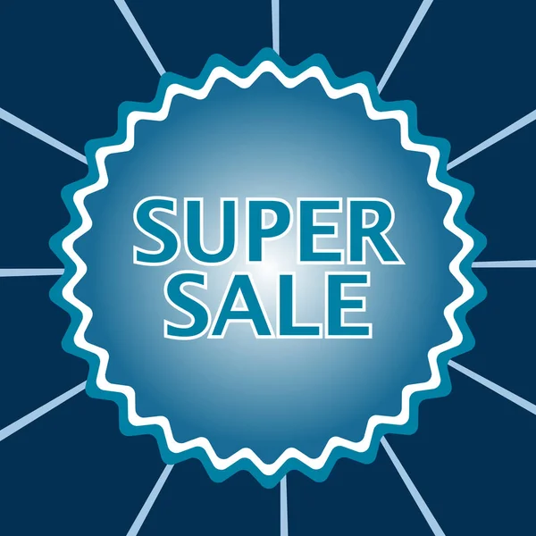 Satış banner şablon, satışı, mavi suluboya arka plan, vektör çizim.