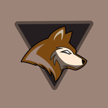 Kurt kafası Logo tasarım şablonu