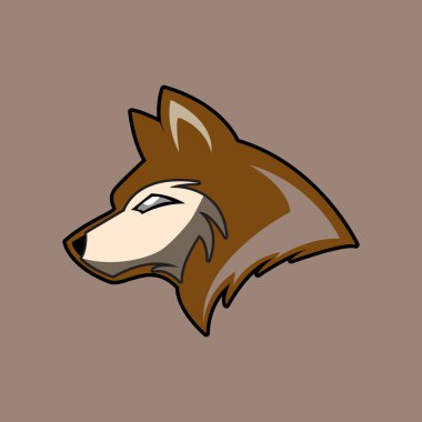 Kurt kafası Logo tasarım şablonu