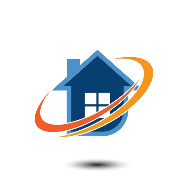 住宅建設のビジネスのロゴ — ストックベクタ