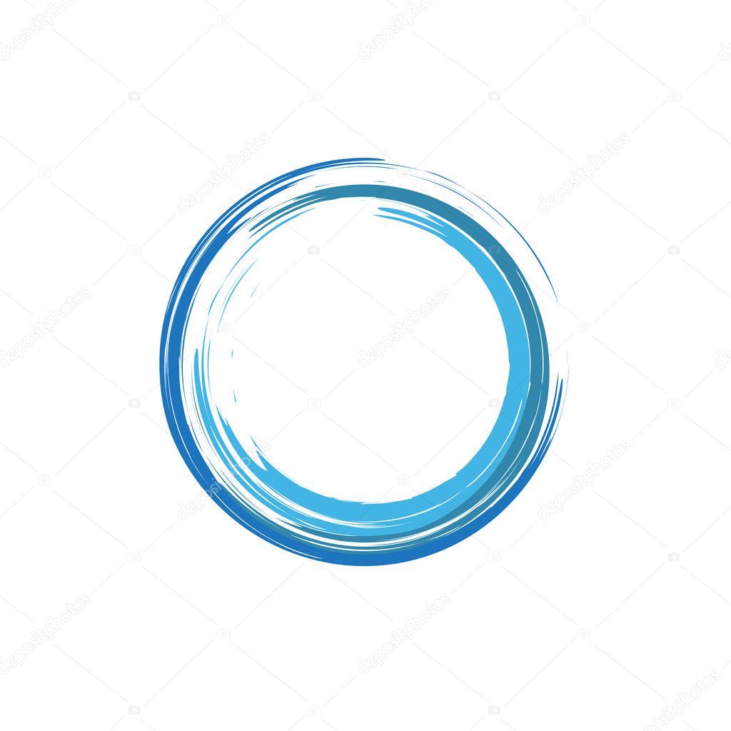 Abstract wave business logo on white background