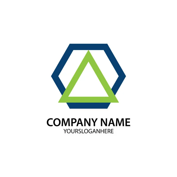 Triangle abstrait logo d'entreprise — Image vectorielle