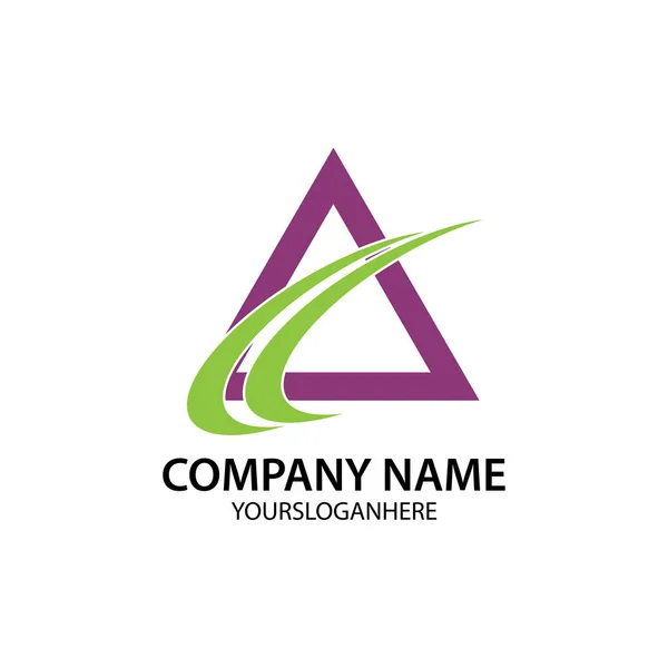Logotipo abstracto del negocio del triángulo — Vector de stock