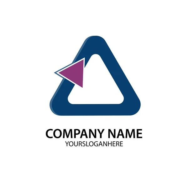 Triangle abstrait logo d'entreprise — Image vectorielle