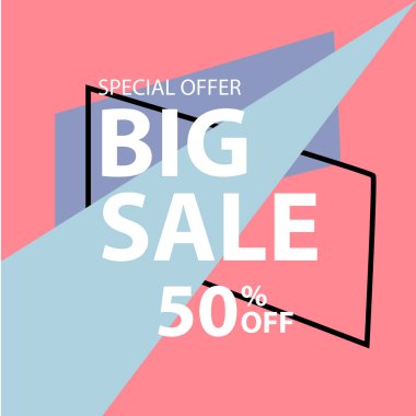 Satış banner vektör tasarımı