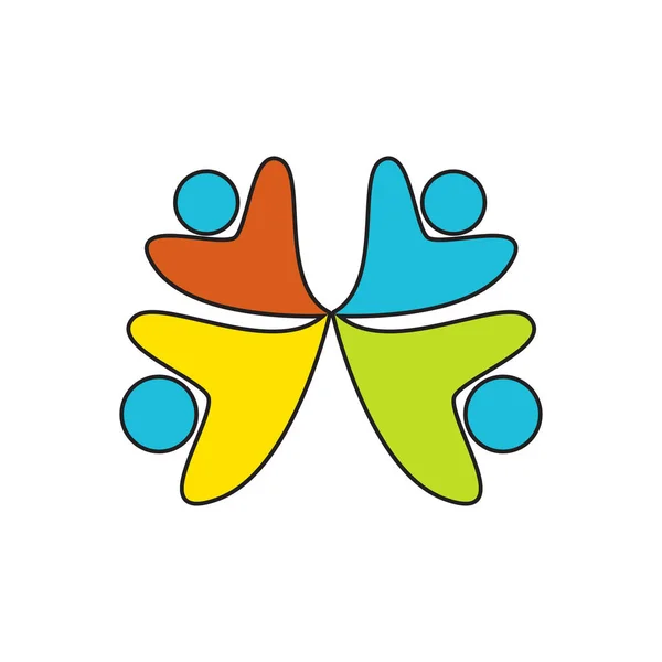 Gente empresa logo — Archivo Imágenes Vectoriales