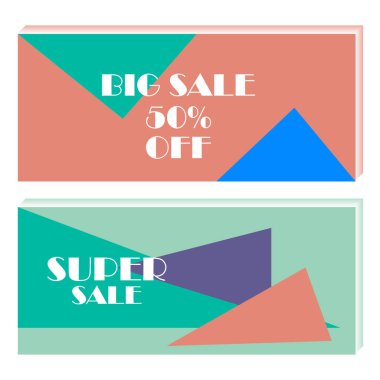Satış banner vektör tasarımı