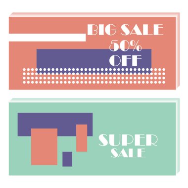 Satış banner vektör tasarımı