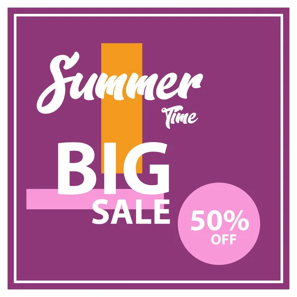 Summer big sale banner — Stock Vector