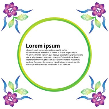 Bahar mevsimi çerçeve çiçek ve yaprakları ile arka plan beyaz