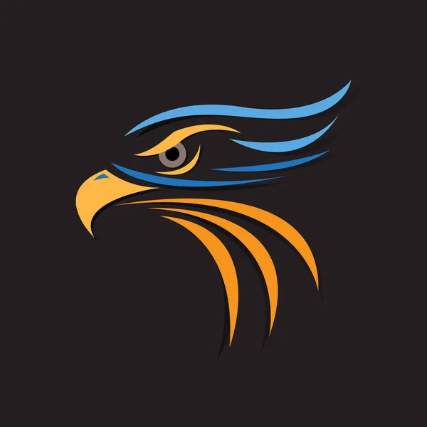 Mascota del deporte cabeza de águila — Vector de stock