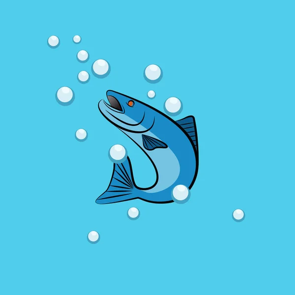 Šablona návrhu loga ryb — Stockový vektor