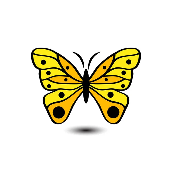 Butterfly vector image white background — Stock Vector