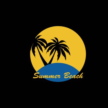 yaz plaj logo vektör görüntü