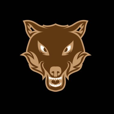 baş kurt vektör görüntü