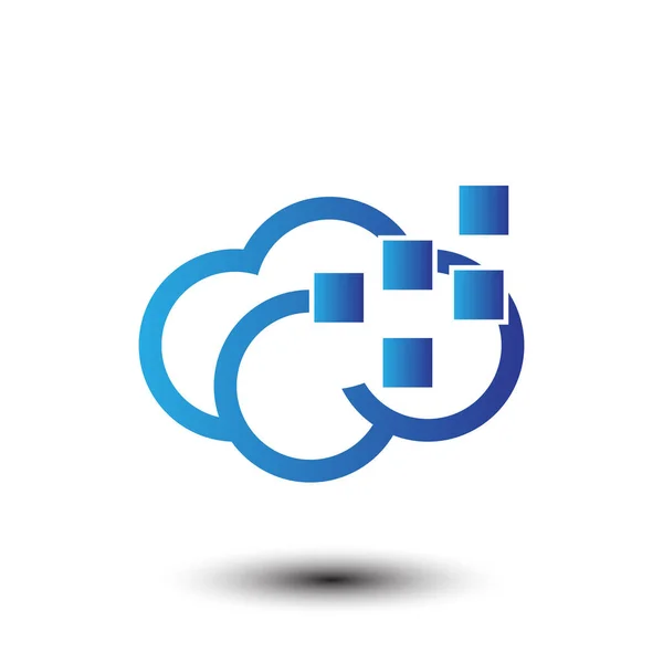 Cloud tech entreprise logo — Image vectorielle