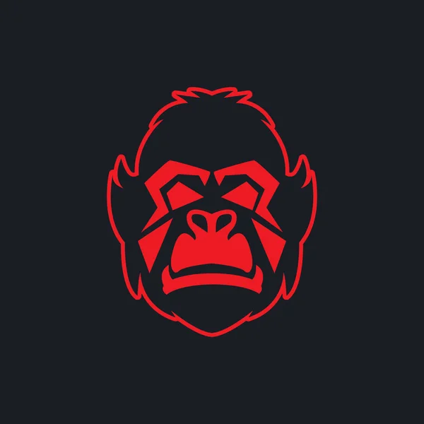 Gorila vector imagen deporte mascota — Vector de stock
