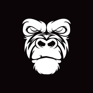 Modern baş maymun Logo vektör