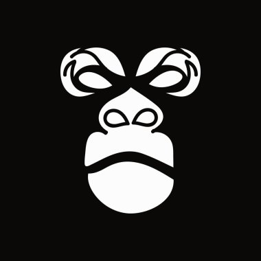 baş maymun vektör logosu