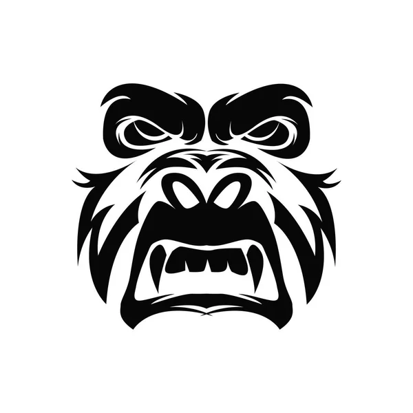 Modern Head Monkey Logo Vector — Stock Vector