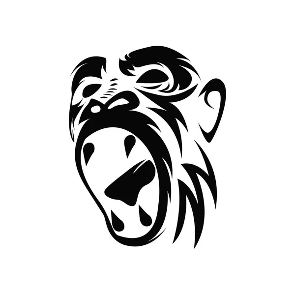 Logotipo do vetor macaco cabeça — Vetor de Stock