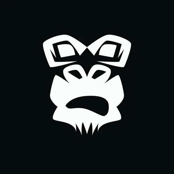 Logotipo do vetor macaco cabeça —  Vetores de Stock