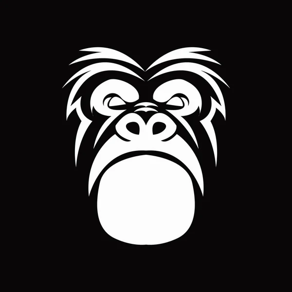 Gorilla head vector logo — Stock Vector