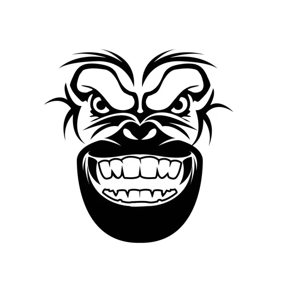Logotipo do vetor cabeça gorila — Vetor de Stock