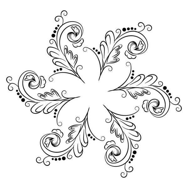 Motif ethnique oriental traditionnel de l'Inde Mogul, bouquet isolé sur fond blanc — Image vectorielle