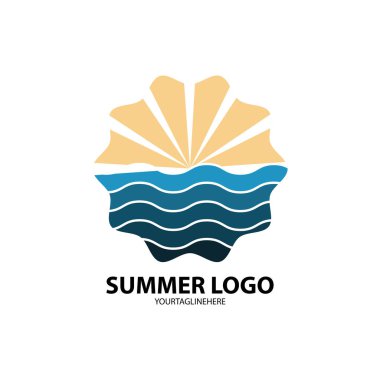 Yaz plajı vektör logosu