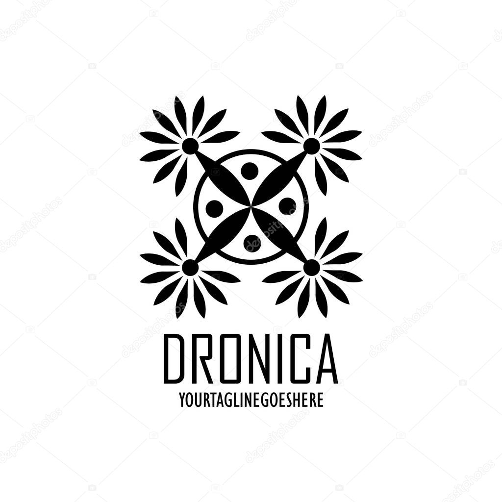Drone logo vector design