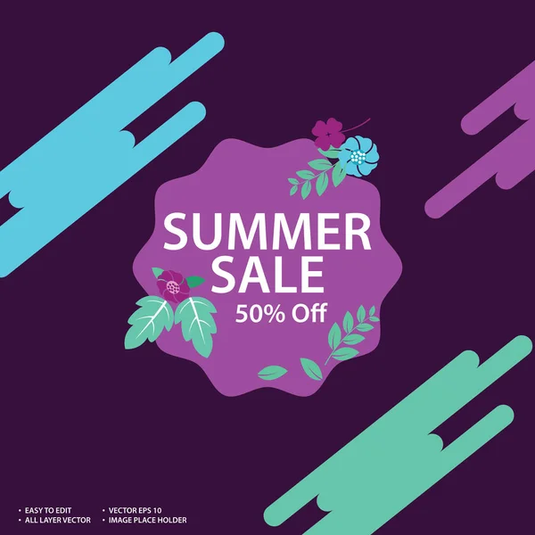 Summer sale vector background — Stock Vector