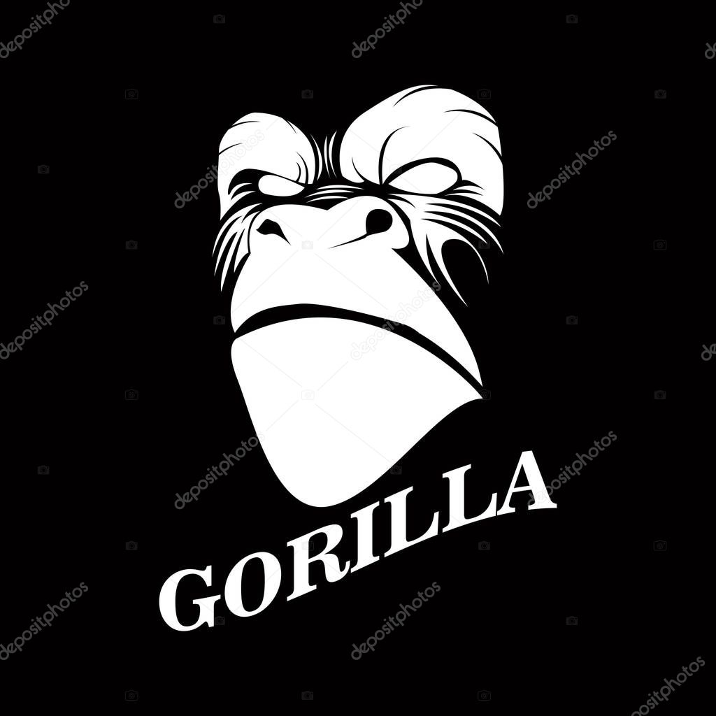 Sport business logo,gorilla head vector design