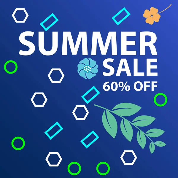 Summer Sale Vector Design Background — Stock Vector