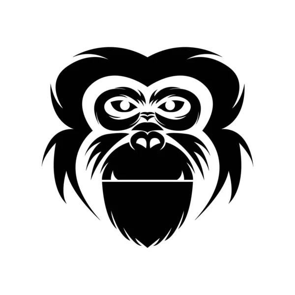 Gorila Cabeça Vetor Logotipo Esporte Design —  Vetores de Stock