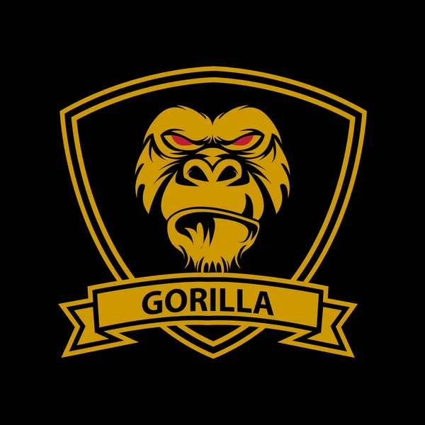 Cabeza Gorila Vector Logo Deporte Diseño Ilustración De Stock