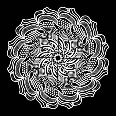 Mandala çiçek dekoratif eleman vektör görüntüsü