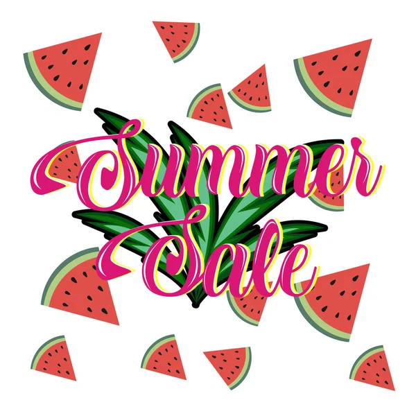 Summer Tropical Beach Vector Image Summer Sale — Stock Vector