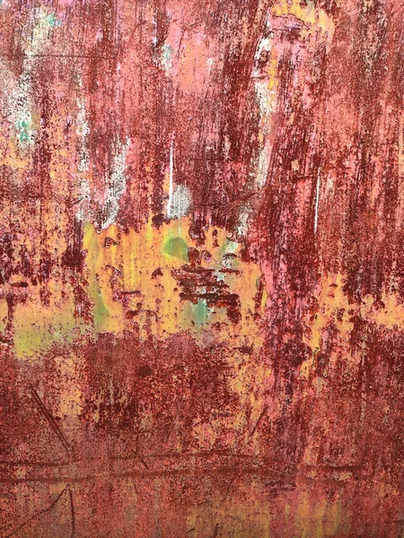 Corroded Metal Background Rusted Grey Painted Metal Wall Rusty Metal — Stock Photo, Image