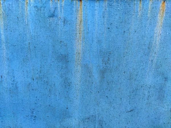 Corroded Metal Background Rusted Blue Painted Metal Wall Rusty Metal — Stock Photo, Image