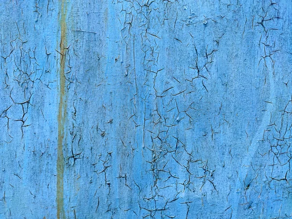 Corroded Metal Background Rusted Blue Painted Metal Wall Rusty Metal — Stock Photo, Image