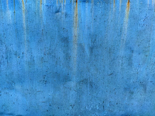 Corroded Metal Background Rusted Blue Painted Metal Wall Rusty Metal — Stock Photo, Image