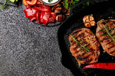 Dökme demir ızgara tava biftek ızgara 