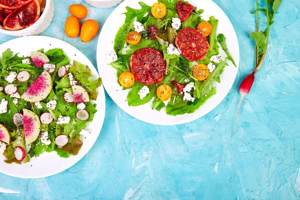 Mélanger les salades. Vegan, végétarien, manger propre, régime, concept alimentaire . — Photo