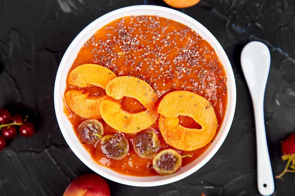 Smoothie bowls. Healthy breakfast bowl Vegan food.