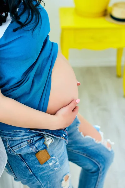 Kehamilan Keibuan Dan Konsep Ibu Masa Depan Yang Bahagia Wanita — Stok Foto