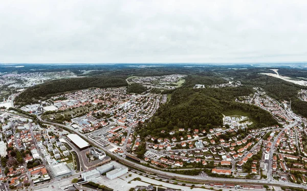 Drone aereo foto della città tedesca Heidenheim an der Brenz — Foto Stock